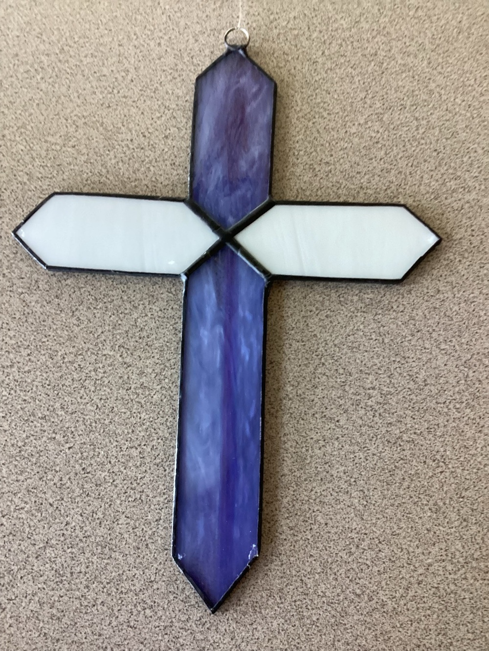 Hand-crafted Stained Glass Cross
